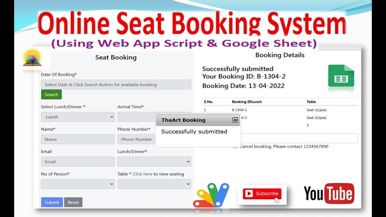Book online seat
